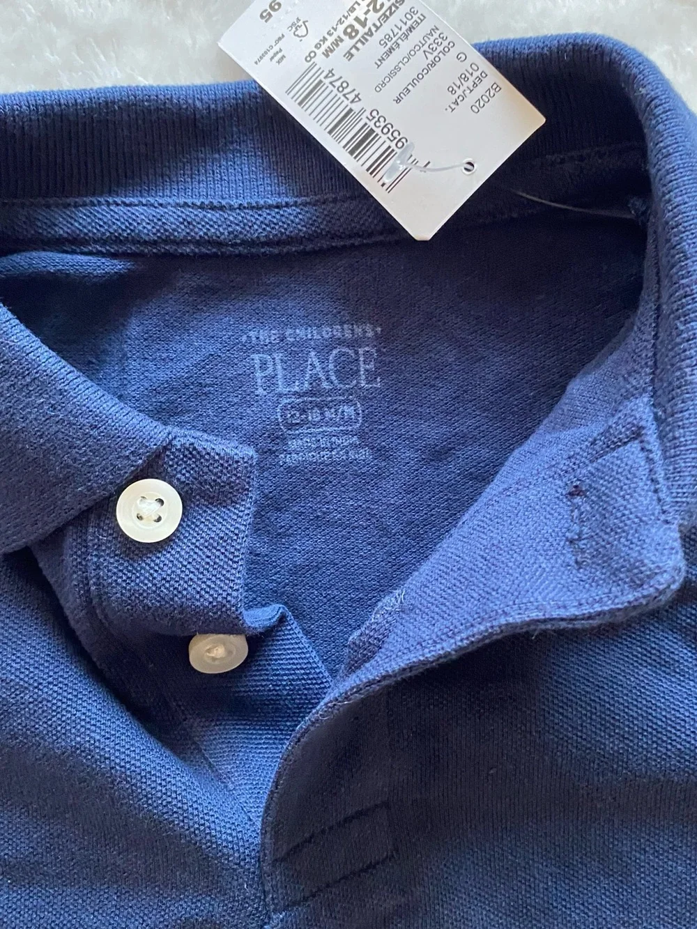 The Children's Place Navy Blue Polo Shirt. New. size 12m